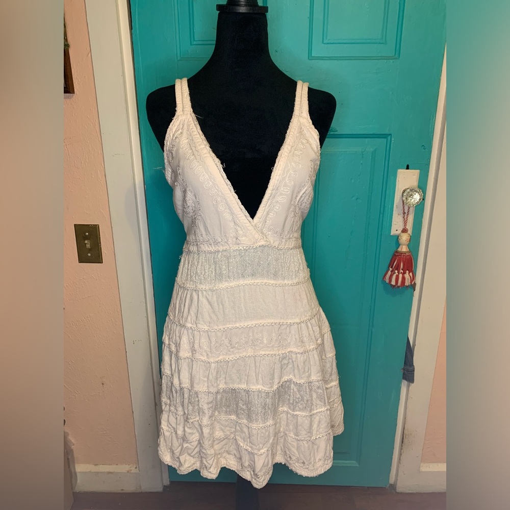 Boho Summer Vacation Embroidered Dress